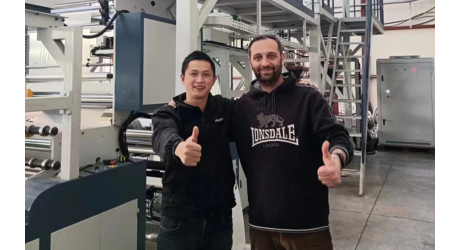 保加利亞，三層ABC1200吹膜機，用于復(fù)合薄膜，各種食品工業(yè)軟包裝等